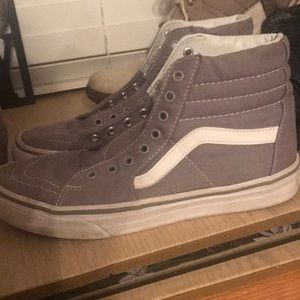 Grey high top vans